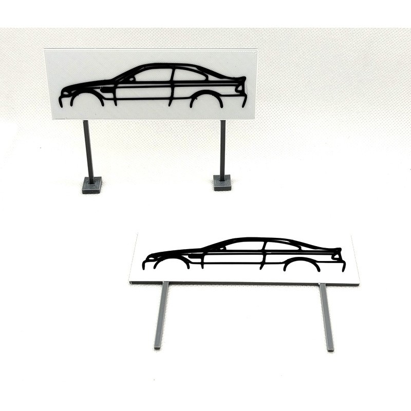 Cartel silueta BMW e46