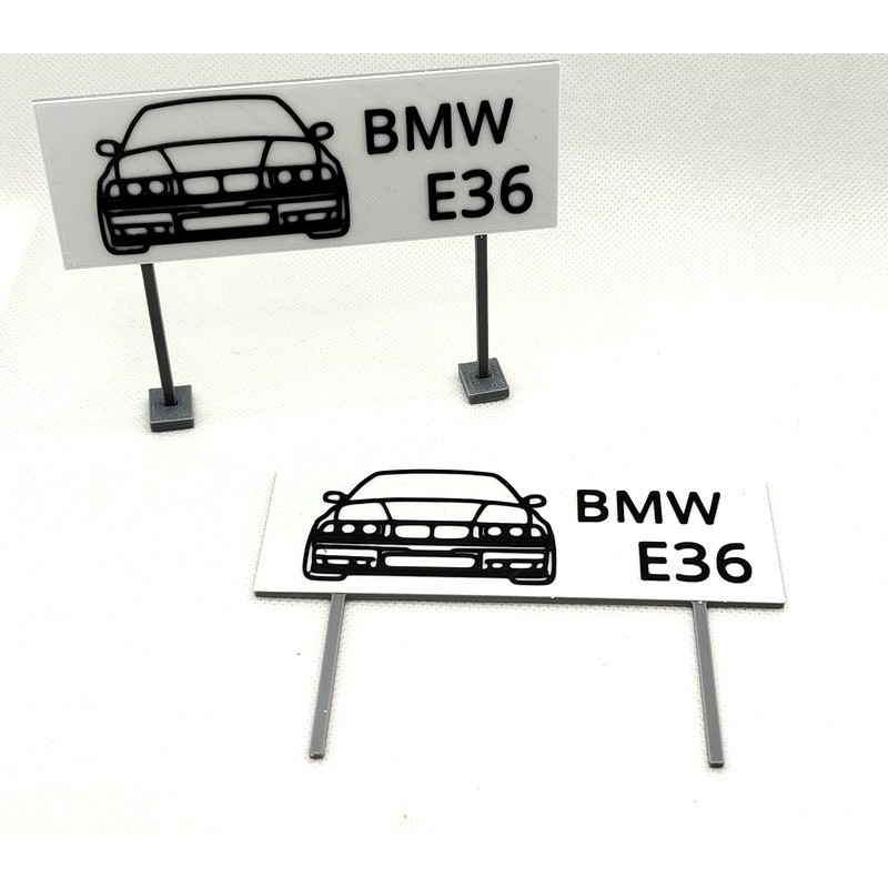 Cartel silueta BMW E36