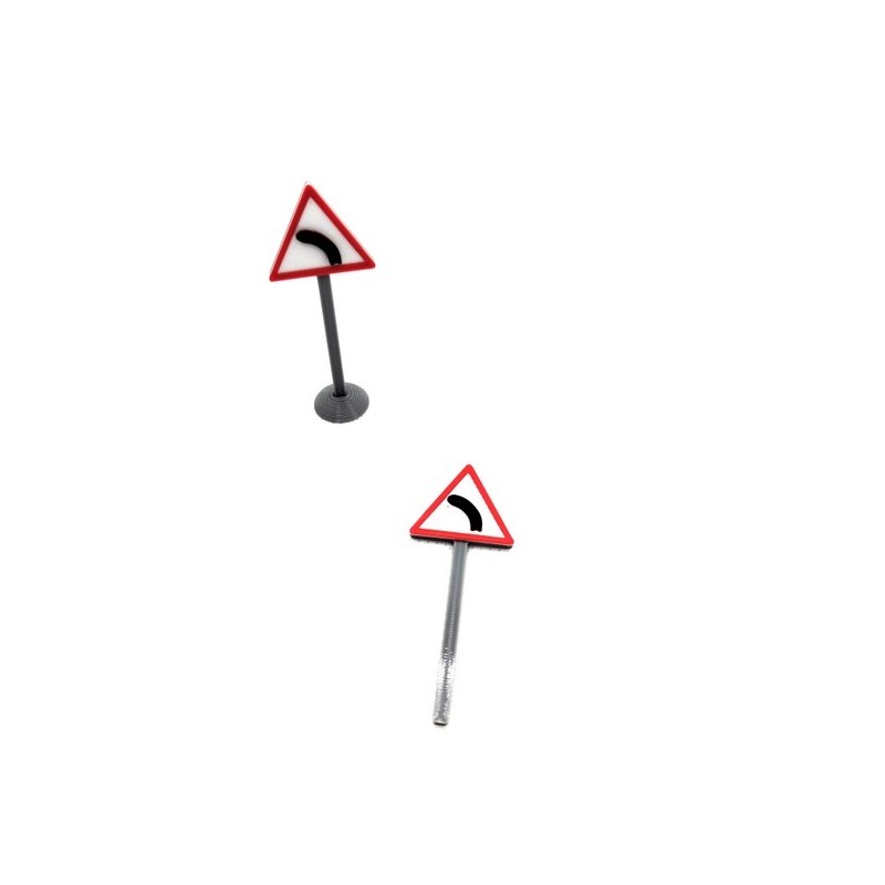 Señal de peligro curva a izquierda