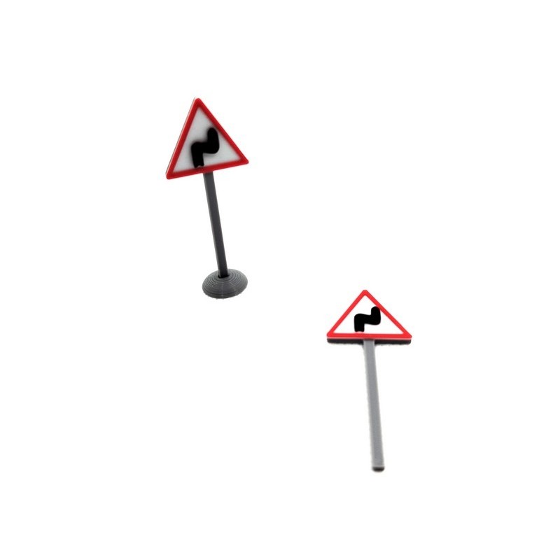 Señal curvas peligrosas hacia derecha