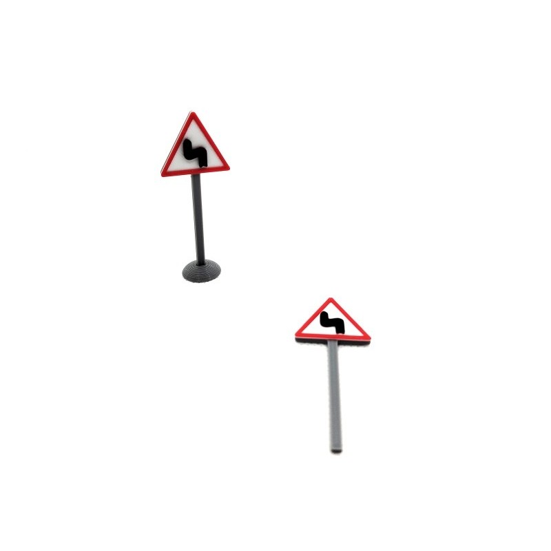 Señal curvas peligrosas hacia izquierda