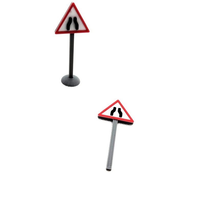 Señal estrechamiento de la calzada