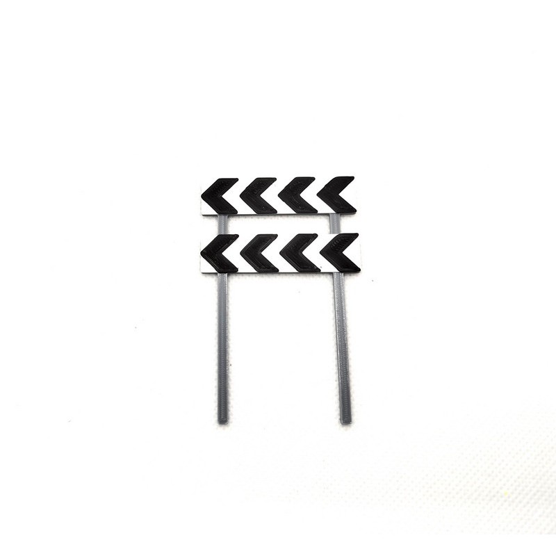 Panel direccional doble a la izquierda