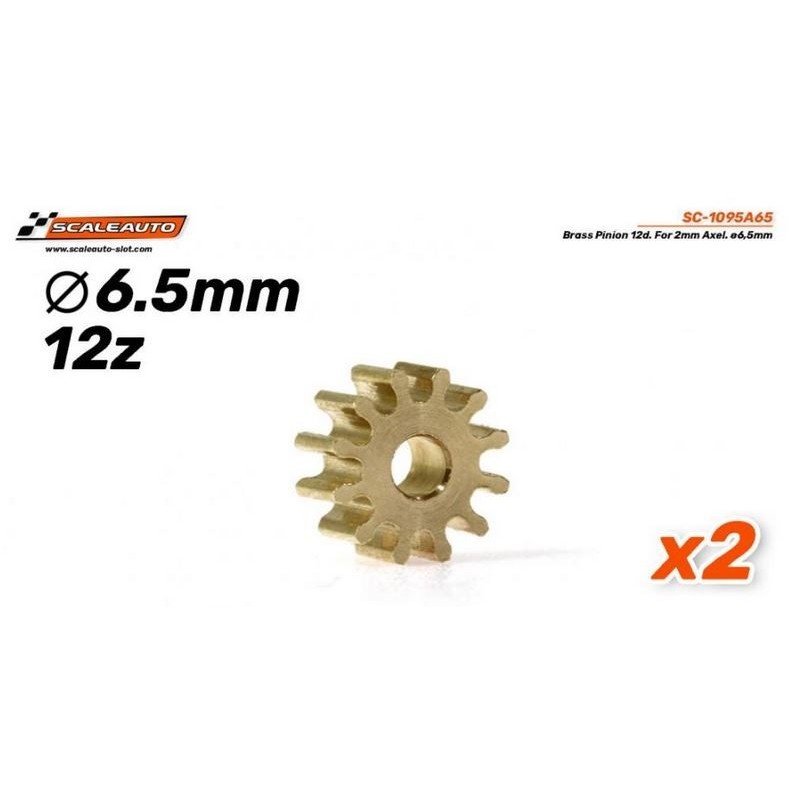 Piñón 12d. Latón ø 6,5mm