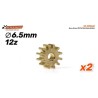 Piñón 12d. Latón ø 6,5mm