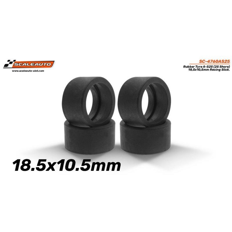 Neumático - Goma A-S25 (Shore 25) 18,5x10,5mm