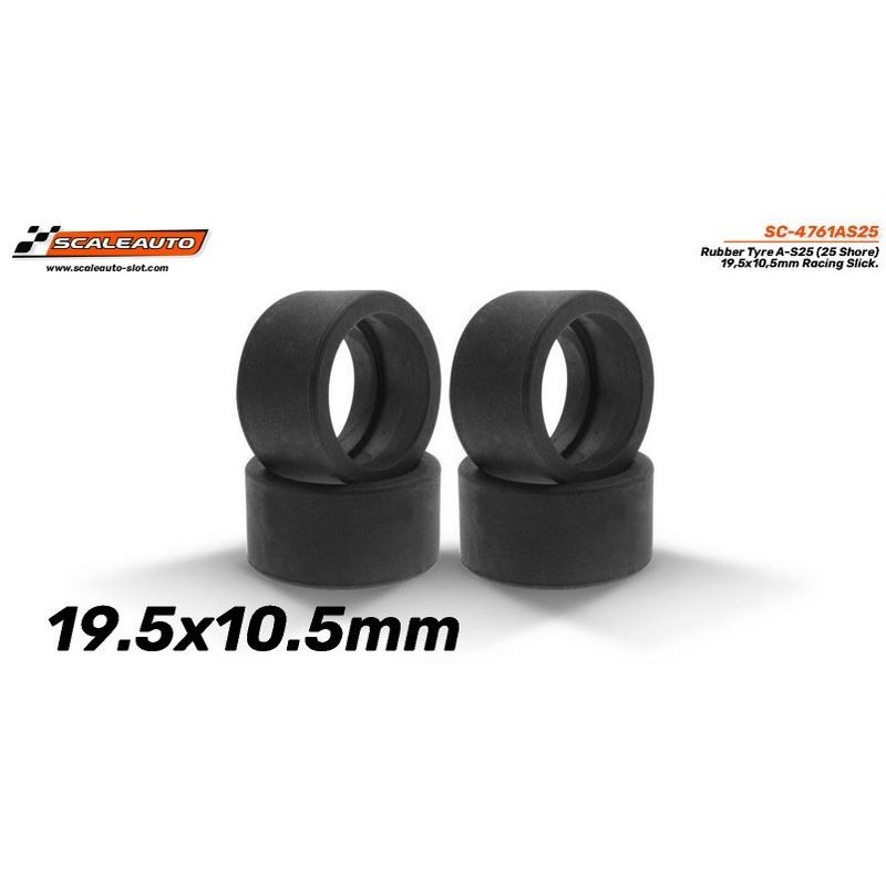 Neumático Goma A-S25 (Shore 25) 19,5x10,5mm