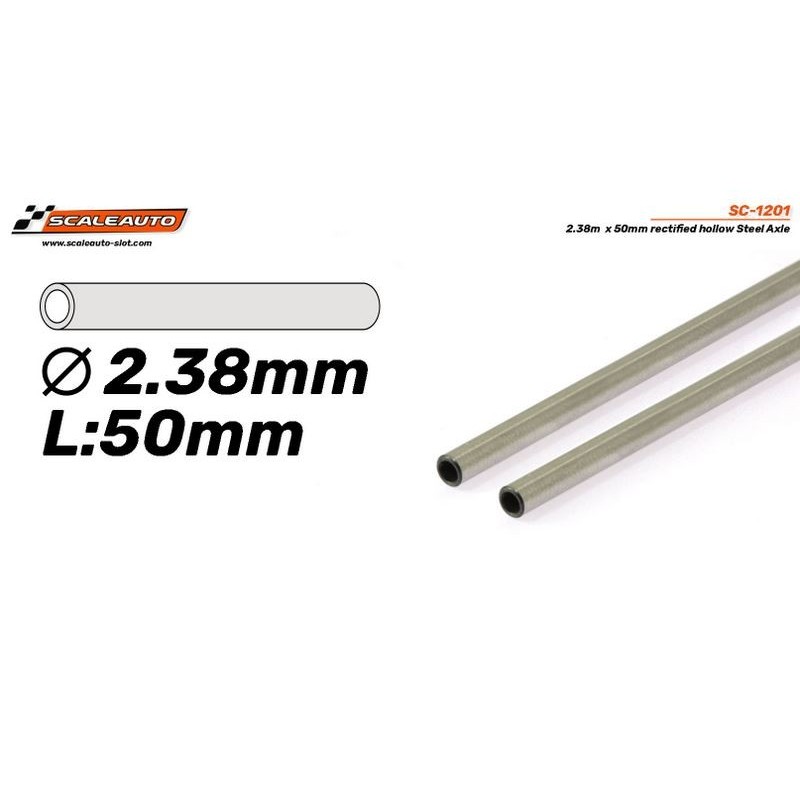 Eje Acero Pro 2.38 x 50mm. Hueco.