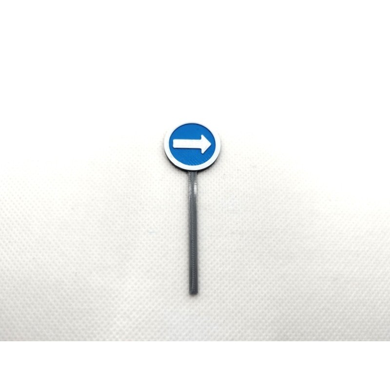 Señal paso obligatorio derecha