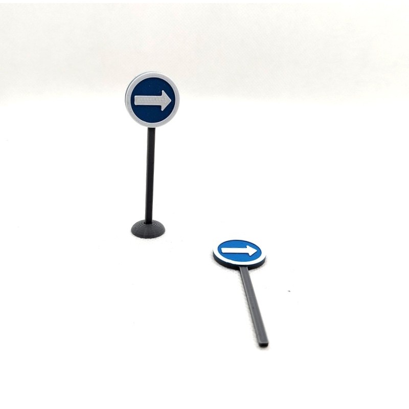 Señal paso obligatorio derecha