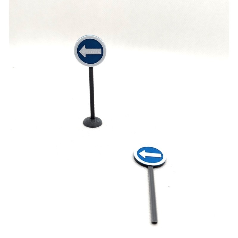 Señal paso obligatorio izquierda