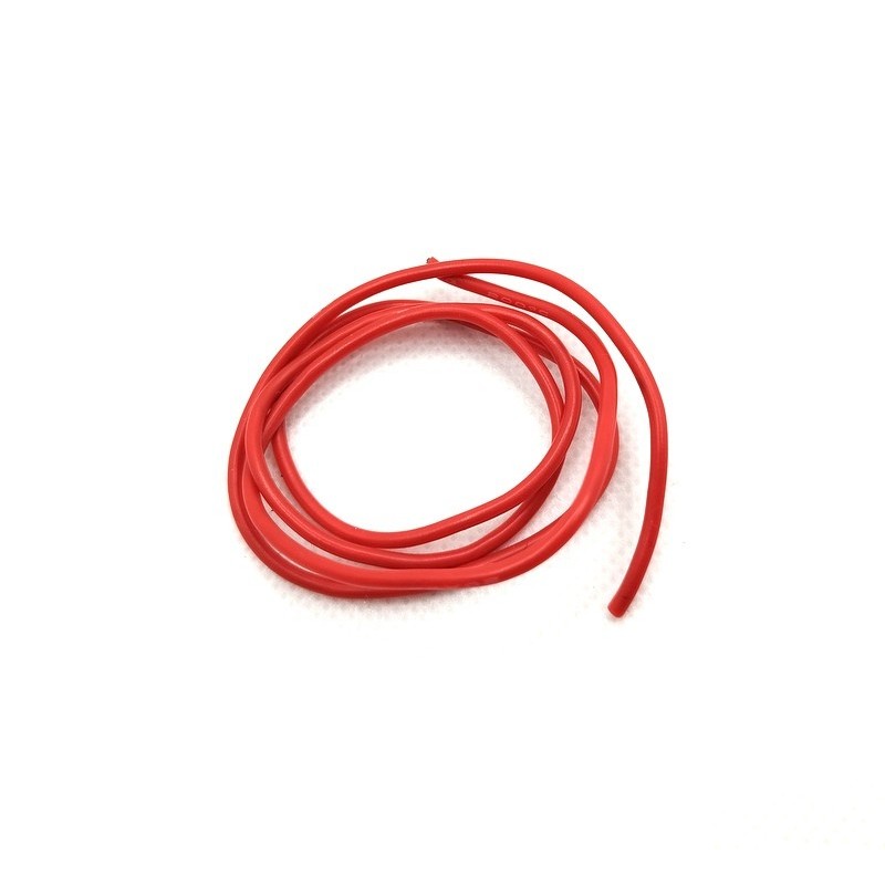 Cable silicona 1,6mm rojo 0,50m