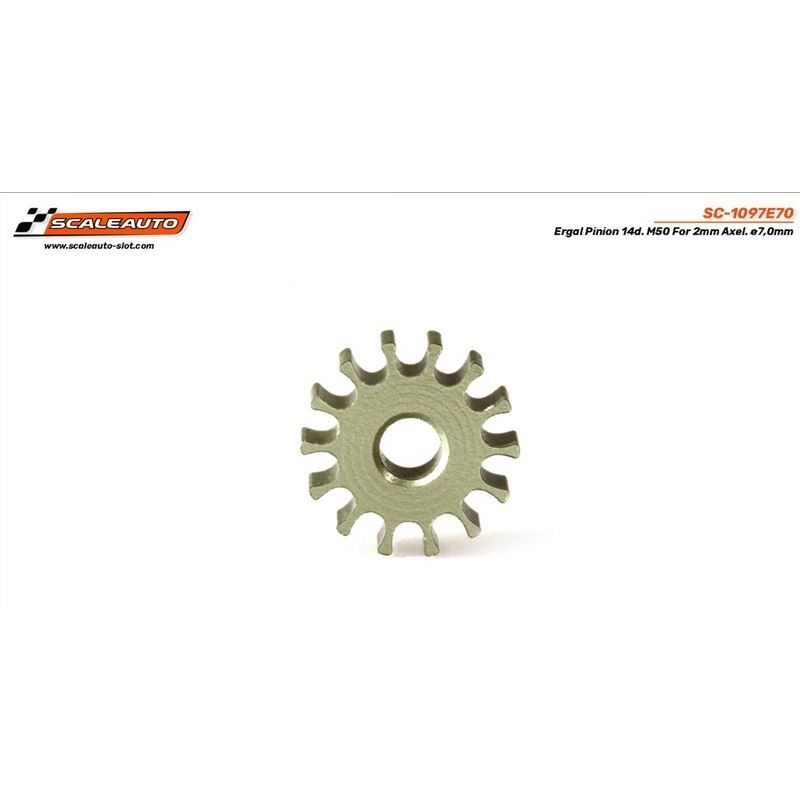 Piñón 14d. Ergal ø 7mm