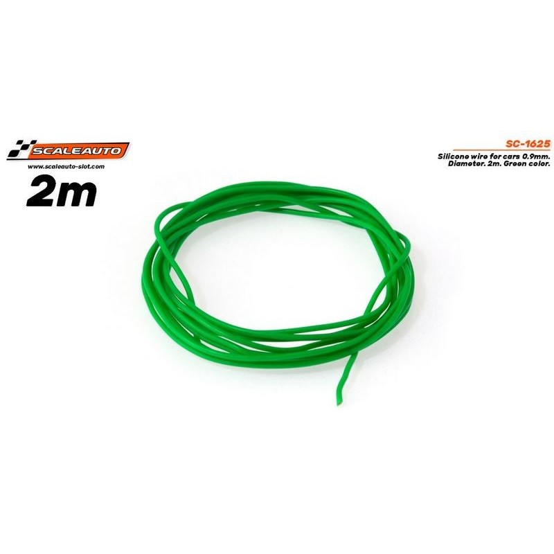 Cable silicona 0,9mm verde 2m